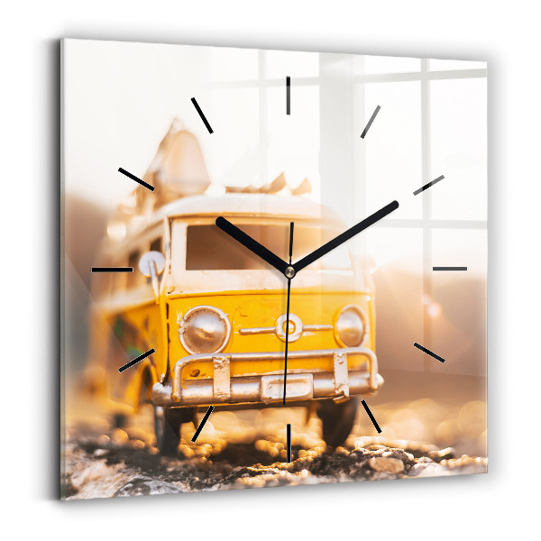 Reloj de pared cuadrado Coche de vacaciones