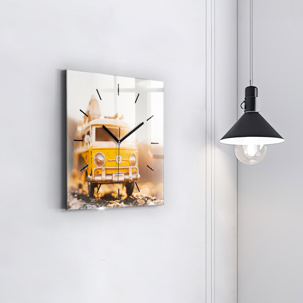 Reloj de pared cuadrado Coche de vacaciones