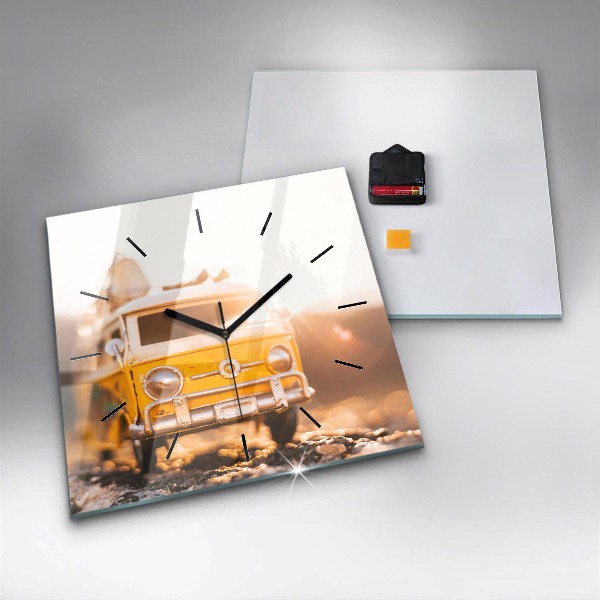Reloj de pared cuadrado Coche de vacaciones