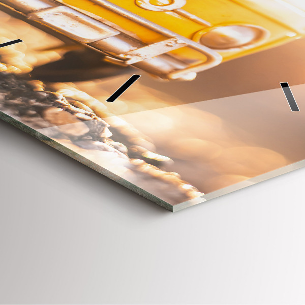 Reloj de pared cuadrado Coche de vacaciones