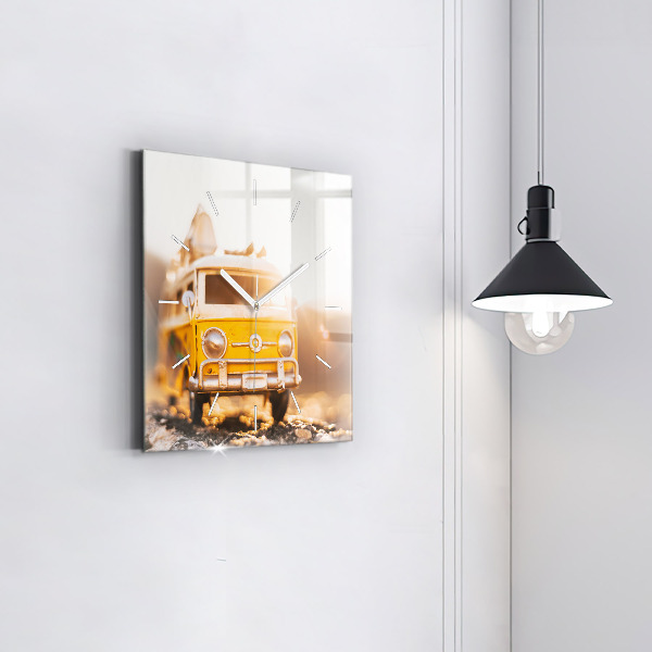 Reloj de pared cuadrado Coche de vacaciones