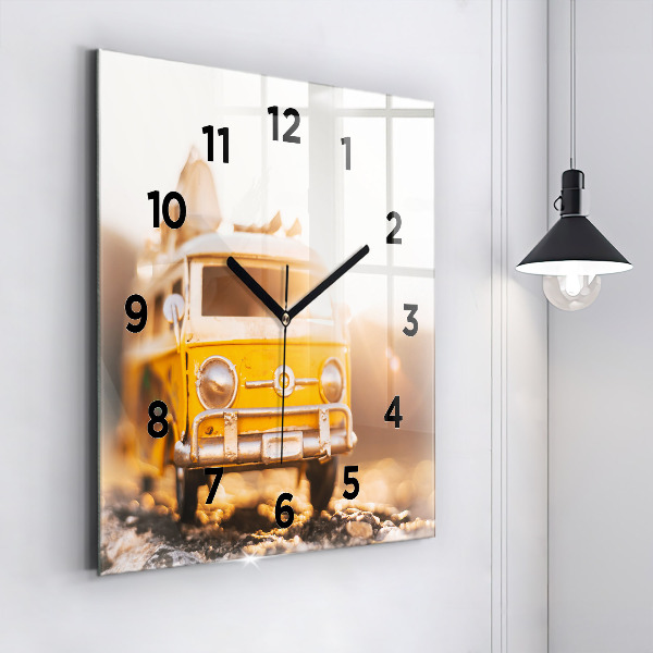 Reloj de pared cuadrado Coche de vacaciones