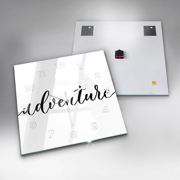 Reloj cuadrado Inscripción de aventura