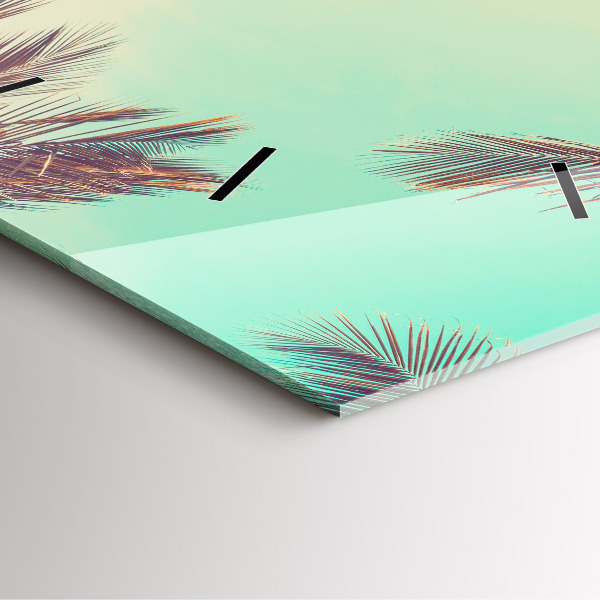 Reloj cuadrado Palmeras tropicales