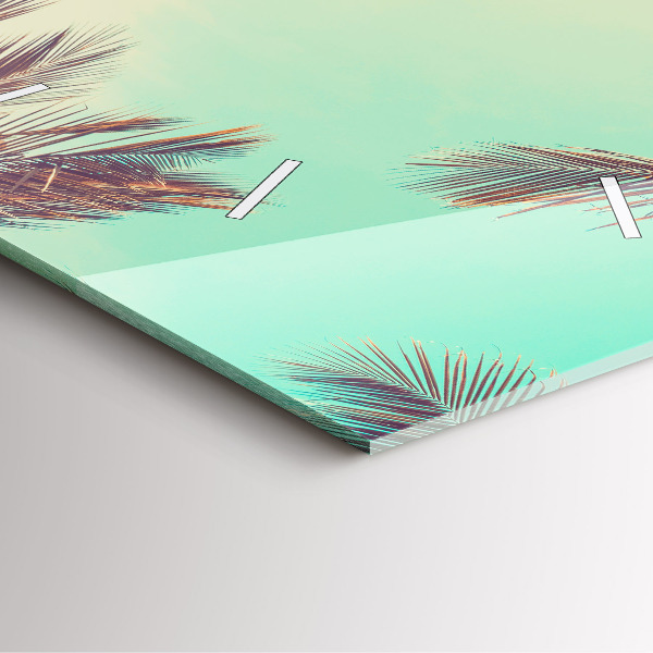 Reloj cuadrado Palmeras tropicales