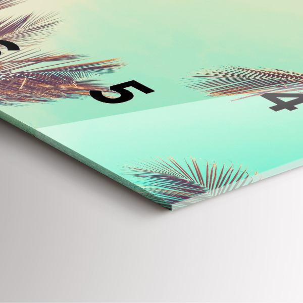 Reloj cuadrado Palmeras tropicales