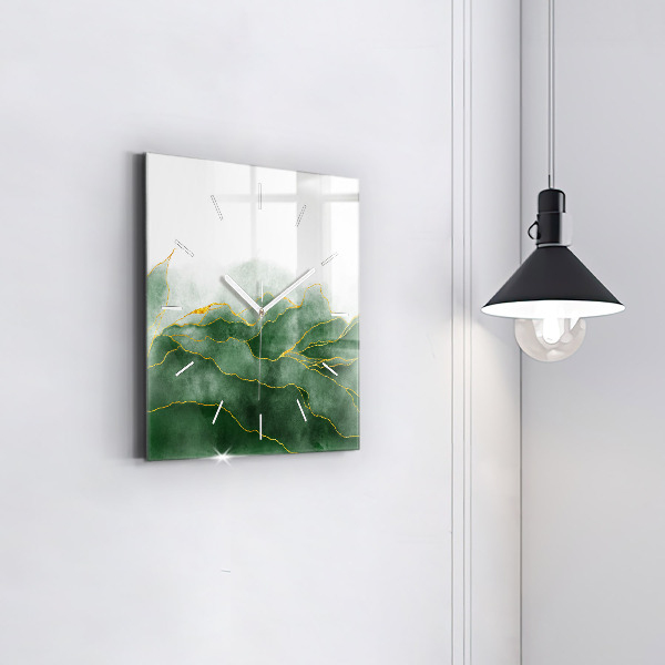 Reloj de pared cuadrado Hojas abstractas
