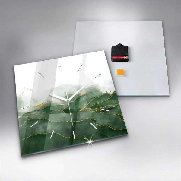Reloj de pared cuadrado Hojas abstractas