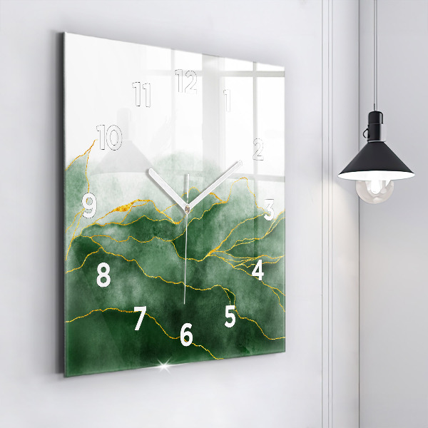 Reloj de pared cuadrado Hojas abstractas