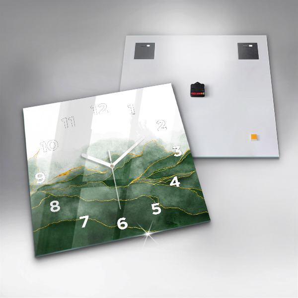 Reloj de pared cuadrado Hojas abstractas