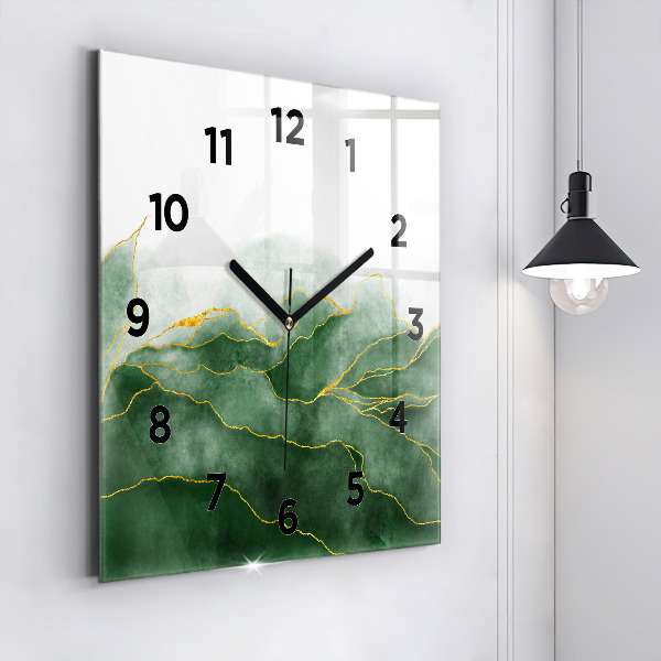 Reloj de pared cuadrado Hojas abstractas