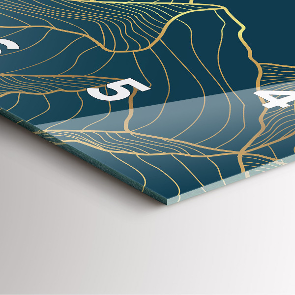 Reloj de pared cuadrado Bosquejo de montañas