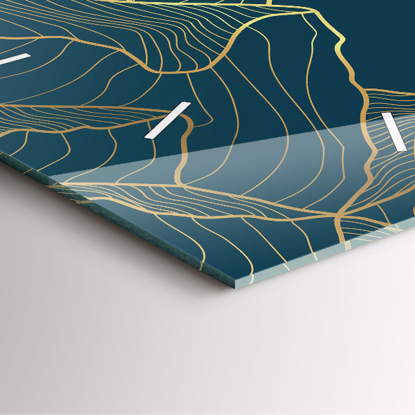 Reloj de pared cuadrado Bosquejo de montañas