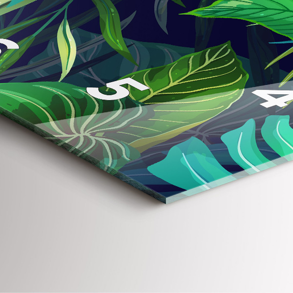 Reloj de pared cuadrado Hojas exóticas