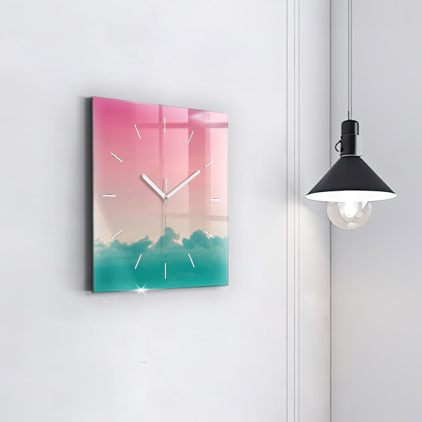 Reloj de pared cuadrado Cielo degradado