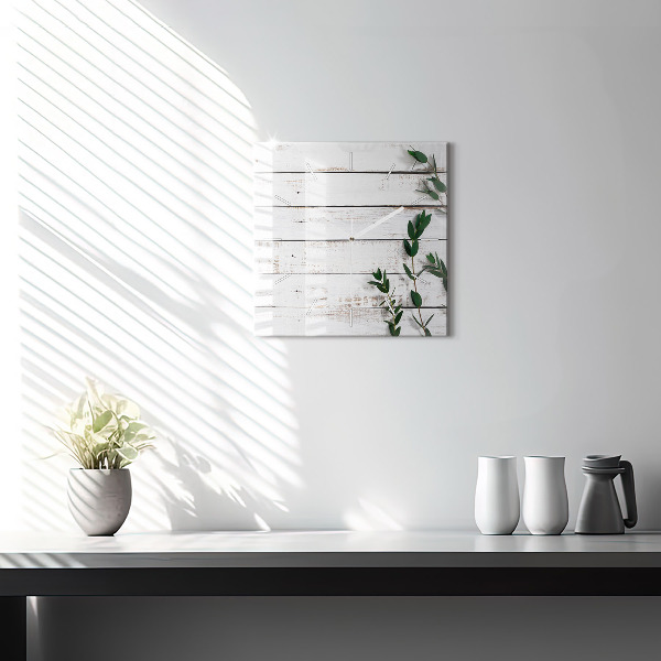 Reloj de pared cuadrado Tablas de madera