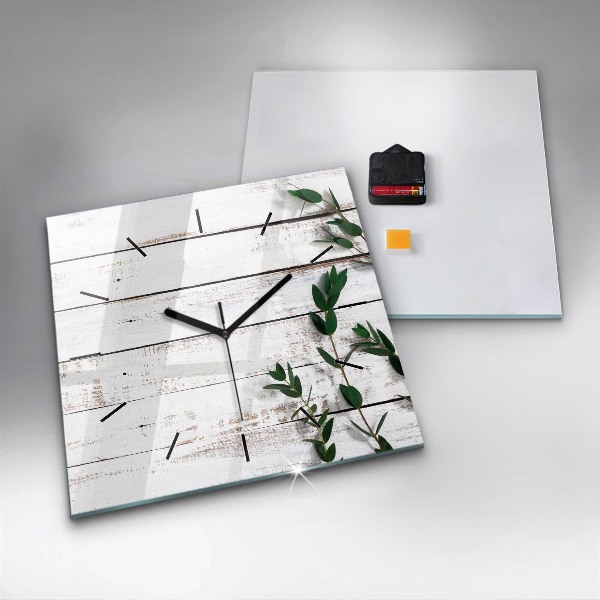 Reloj de pared cuadrado Tablas de madera