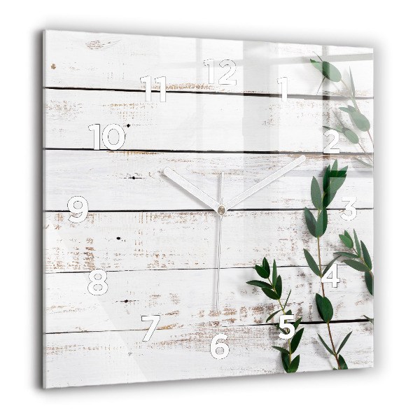 Reloj de pared cuadrado Tablas de madera