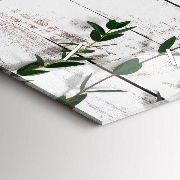 Reloj de pared cuadrado Tablas de madera