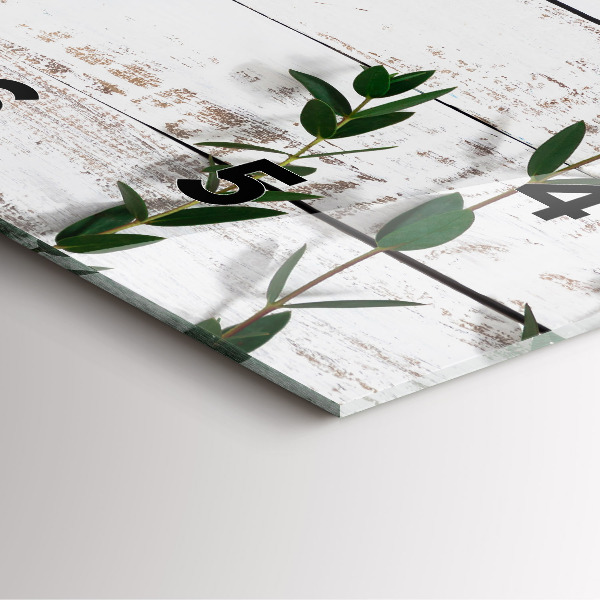 Reloj de pared cuadrado Tablas de madera