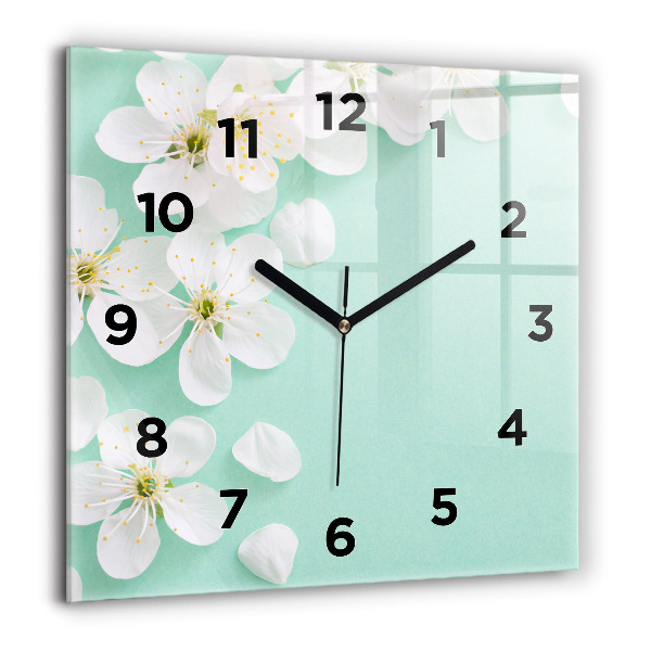 Reloj cuadrado Margaritas en flor