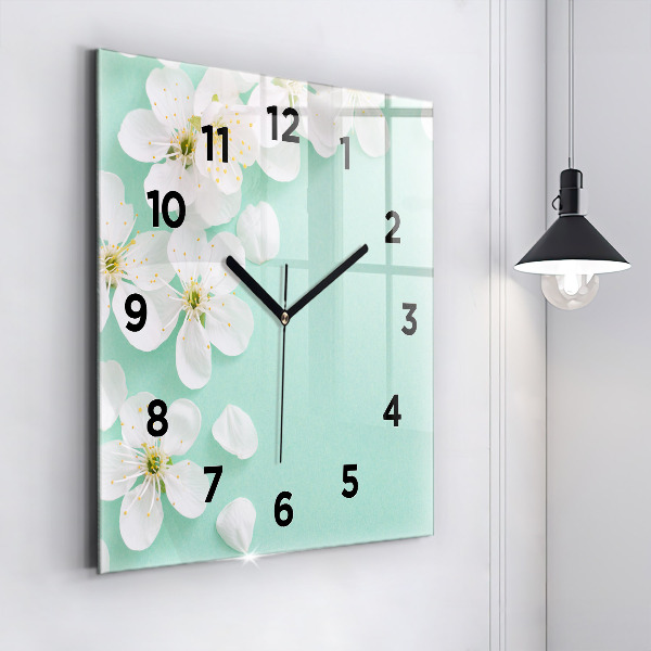 Reloj cuadrado Margaritas en flor