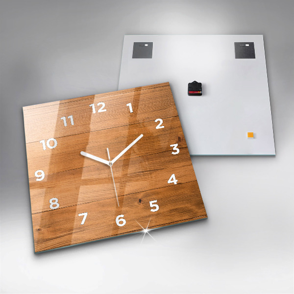 Reloj de pared cuadrado Tablas de madera