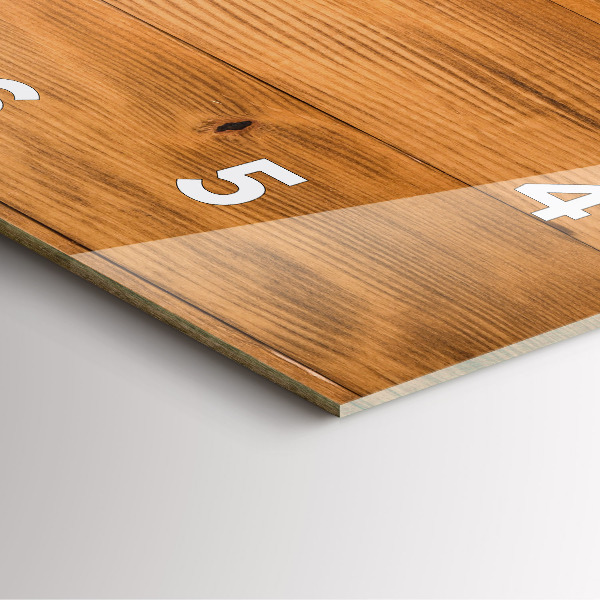 Reloj de pared cuadrado Tablas de madera