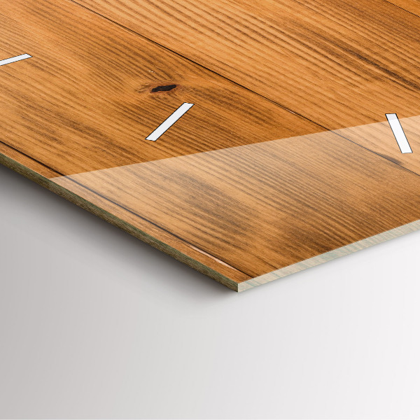 Reloj de pared cuadrado Tablas de madera