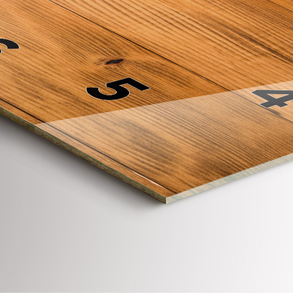 Reloj de pared cuadrado Tablas de madera