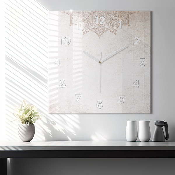 Reloj de pared cuadrado Patrón decorativo