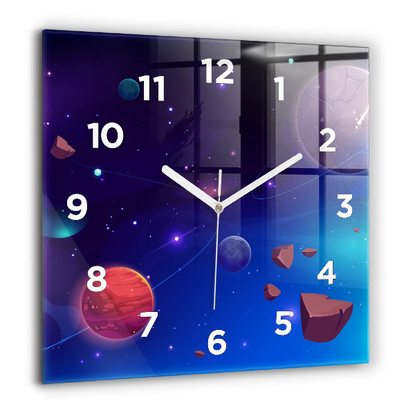 Reloj cuadrado Galaxia de planetas