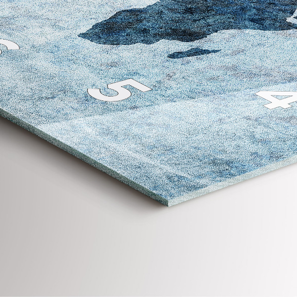 Reloj de pared cuadrado Mapamundi pintado