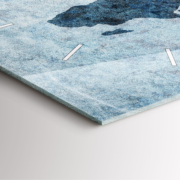 Reloj de pared cuadrado Mapamundi pintado