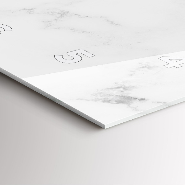 Reloj de pared cuadrado Mármol