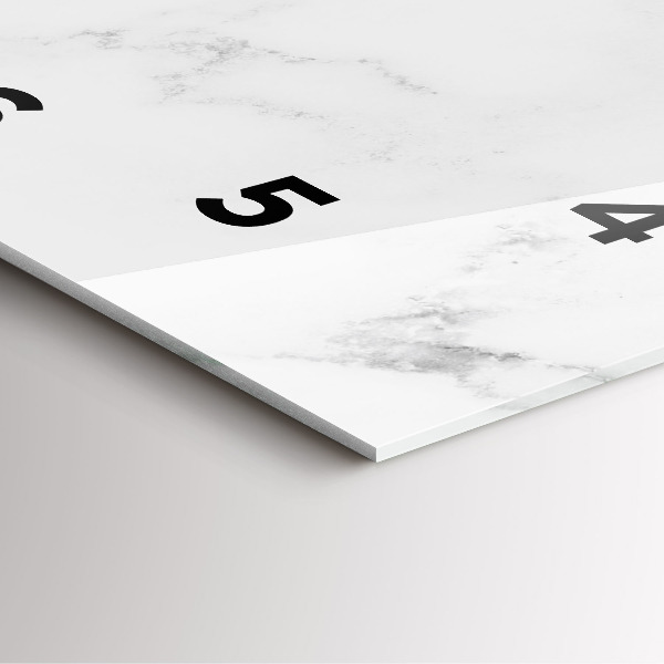 Reloj de pared cuadrado Mármol