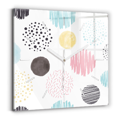 Reloj de pared cuadrado Patrón geométrico