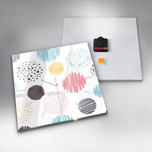 Reloj de pared cuadrado Patrón geométrico