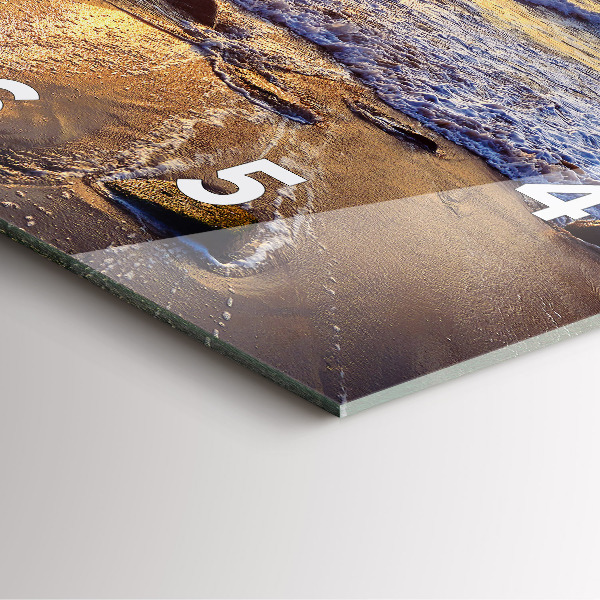 Reloj cuadrado Puesta de sol en la playa