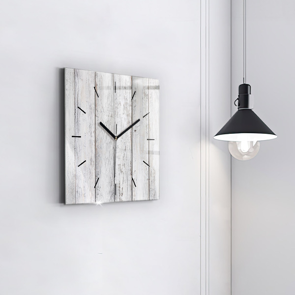 Reloj de pared cuadrado Tablas pintadas