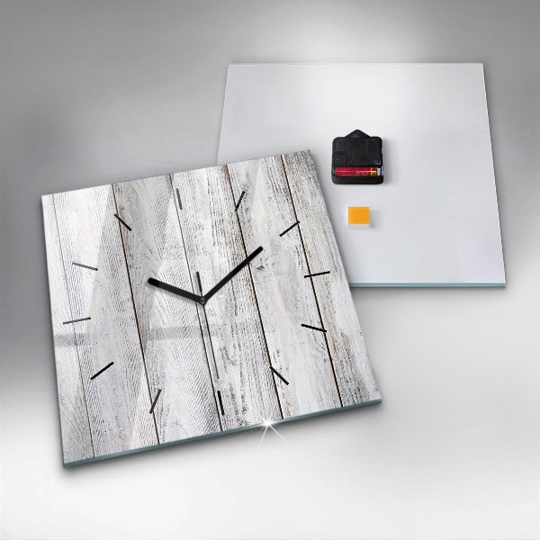 Reloj de pared cuadrado Tablas pintadas