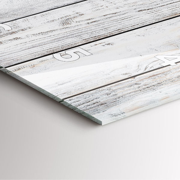 Reloj de pared cuadrado Tablas pintadas