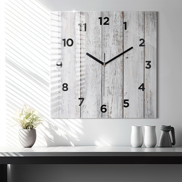 Reloj de pared cuadrado Tablas pintadas