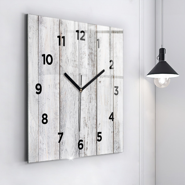 Reloj de pared cuadrado Tablas pintadas