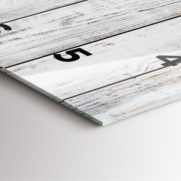 Reloj de pared cuadrado Tablas pintadas