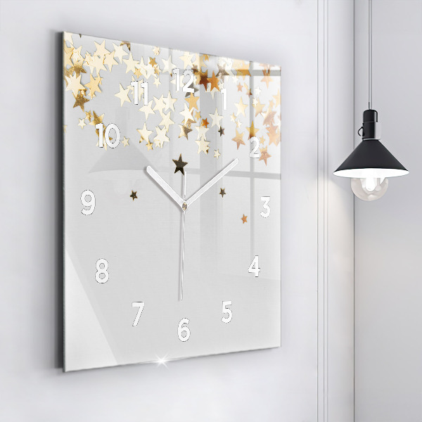 Reloj de pared cuadrado Estrellas