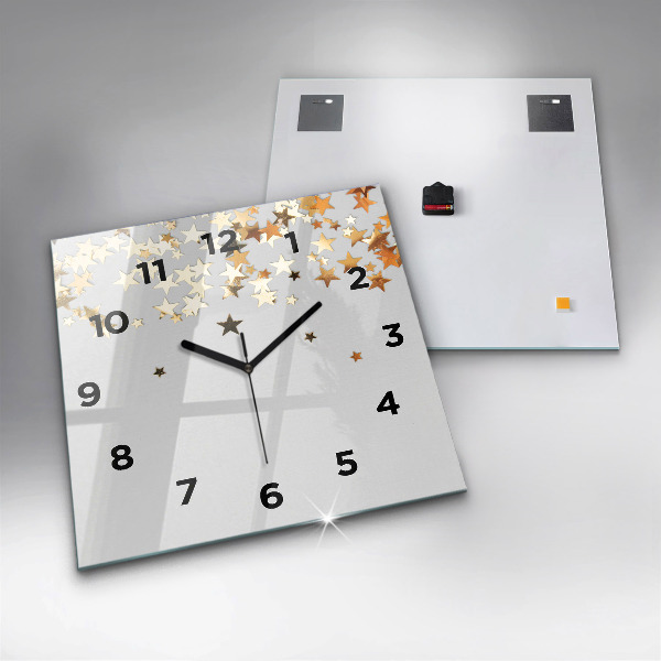 Reloj de pared cuadrado Estrellas