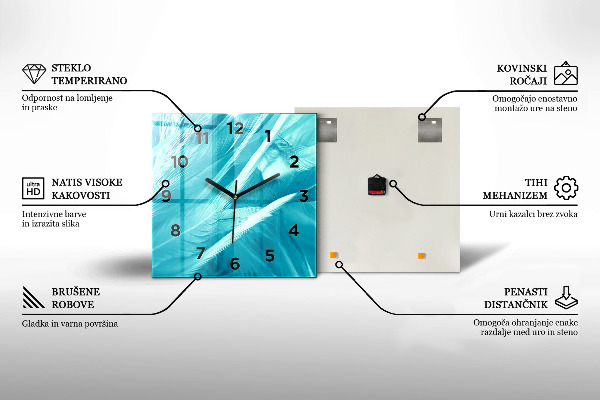 Reloj cuadrado Mapamundi de hormigón