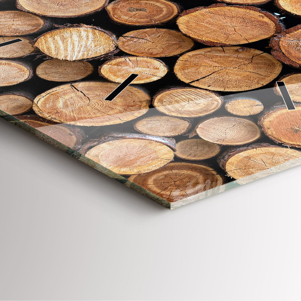 Reloj cuadrado Anillos de árboles