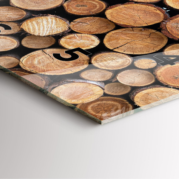 Reloj cuadrado Anillos de árboles